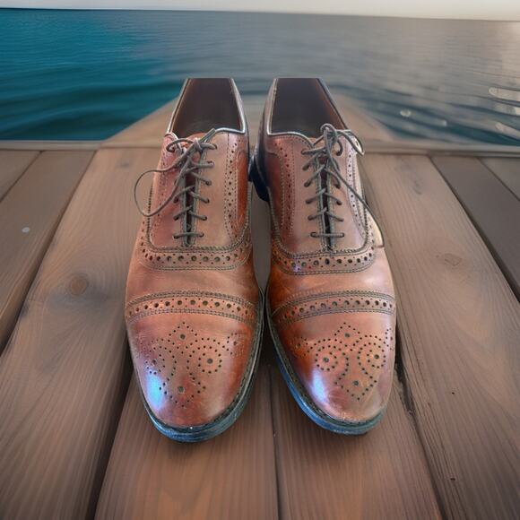 Allen Edmonds Strand Cap Toe Oxford 1623 Dark Chili Leather Shoes Size 9.5D